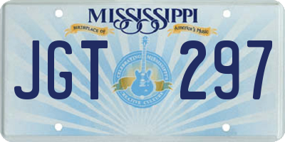 MS license plate JGT297