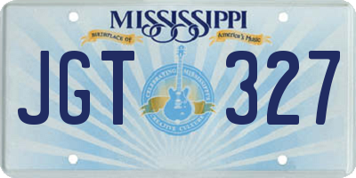 MS license plate JGT327