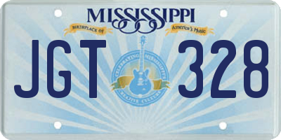 MS license plate JGT328