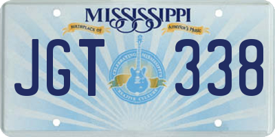 MS license plate JGT338