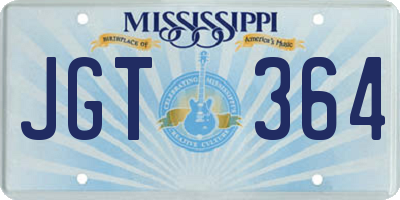 MS license plate JGT364