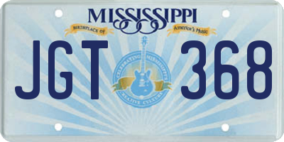 MS license plate JGT368