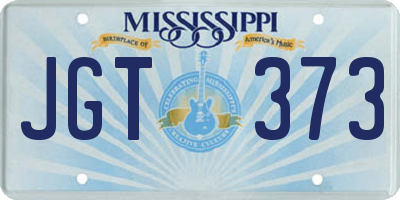 MS license plate JGT373