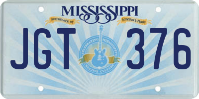 MS license plate JGT376