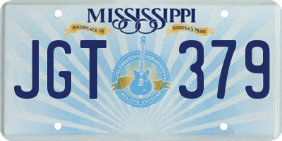 MS license plate JGT379