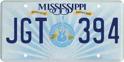 MS license plate JGT394