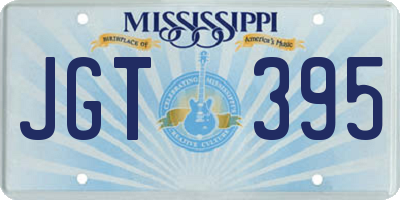 MS license plate JGT395
