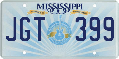 MS license plate JGT399