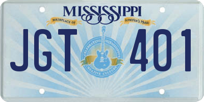 MS license plate JGT401