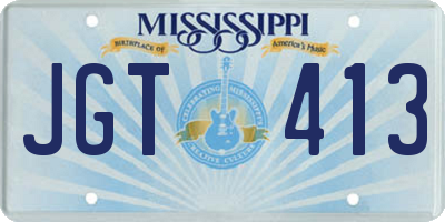 MS license plate JGT413