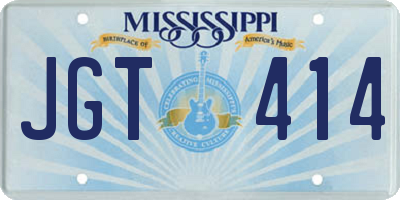 MS license plate JGT414