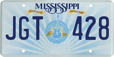 MS license plate JGT428