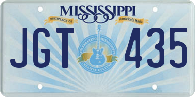 MS license plate JGT435