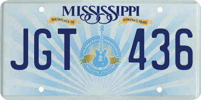 MS license plate JGT436