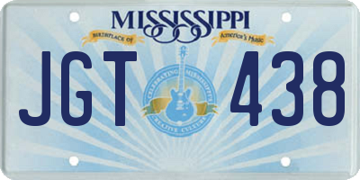 MS license plate JGT438