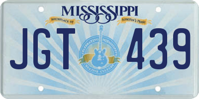 MS license plate JGT439