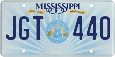 MS license plate JGT440