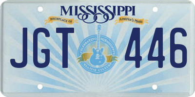 MS license plate JGT446