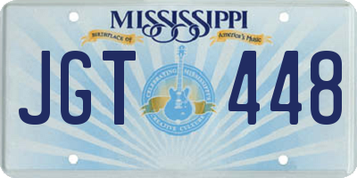 MS license plate JGT448