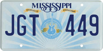 MS license plate JGT449