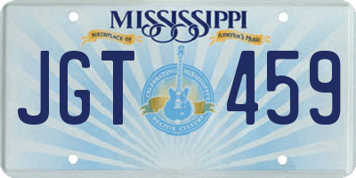 MS license plate JGT459