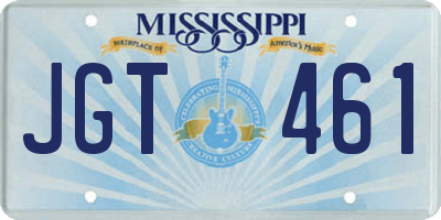 MS license plate JGT461