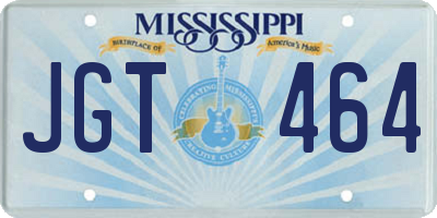 MS license plate JGT464