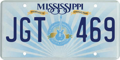 MS license plate JGT469