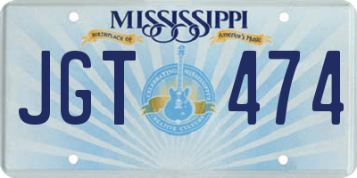 MS license plate JGT474