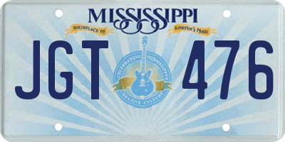 MS license plate JGT476