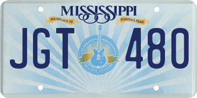 MS license plate JGT480