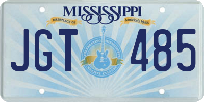 MS license plate JGT485