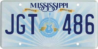 MS license plate JGT486