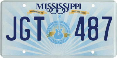 MS license plate JGT487