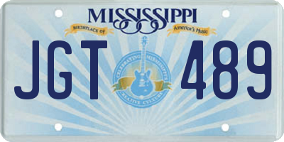 MS license plate JGT489