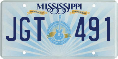 MS license plate JGT491