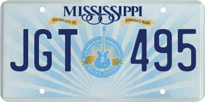 MS license plate JGT495