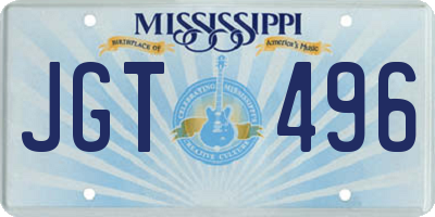 MS license plate JGT496