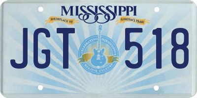 MS license plate JGT518