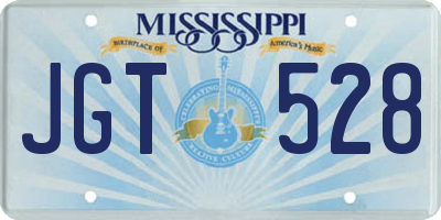 MS license plate JGT528