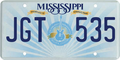 MS license plate JGT535