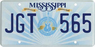 MS license plate JGT565