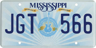 MS license plate JGT566
