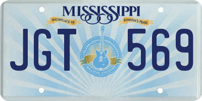 MS license plate JGT569