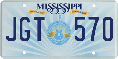 MS license plate JGT570