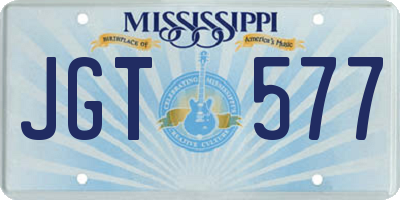 MS license plate JGT577