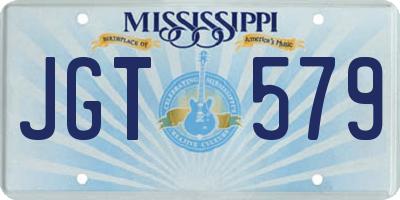 MS license plate JGT579