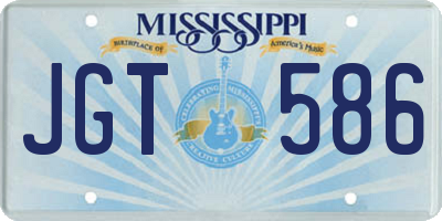 MS license plate JGT586