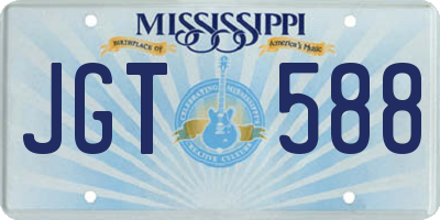 MS license plate JGT588