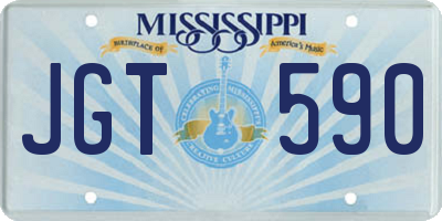 MS license plate JGT590
